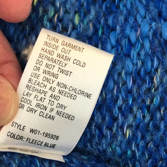 Embroidered Skiing Penguins & Snowflakes Holiday Wool Sweater - Picture 13 of 14